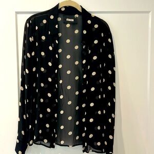 Reformation polka dot blouse